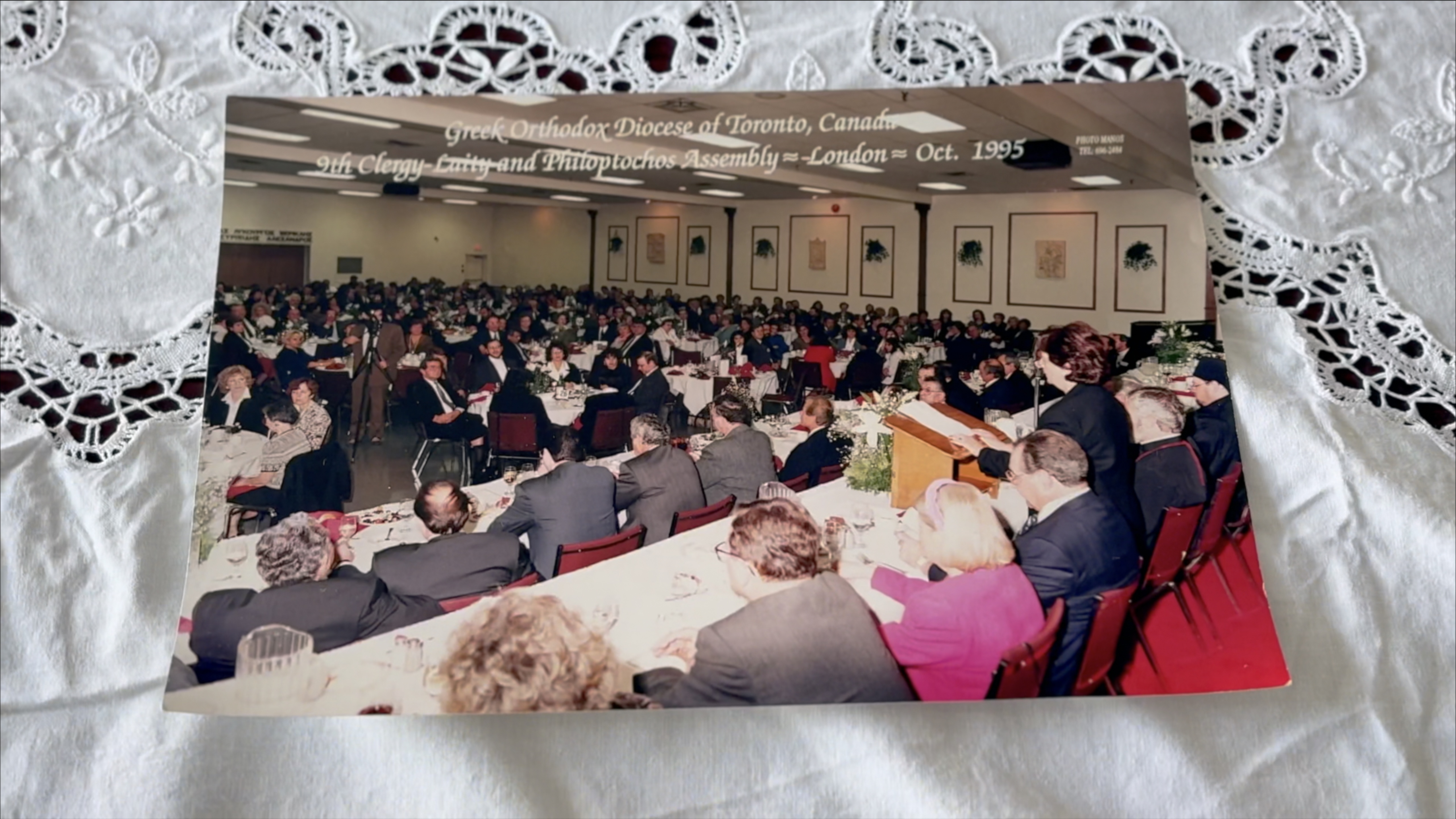 Photo from a philoptochos assembly, October 1995