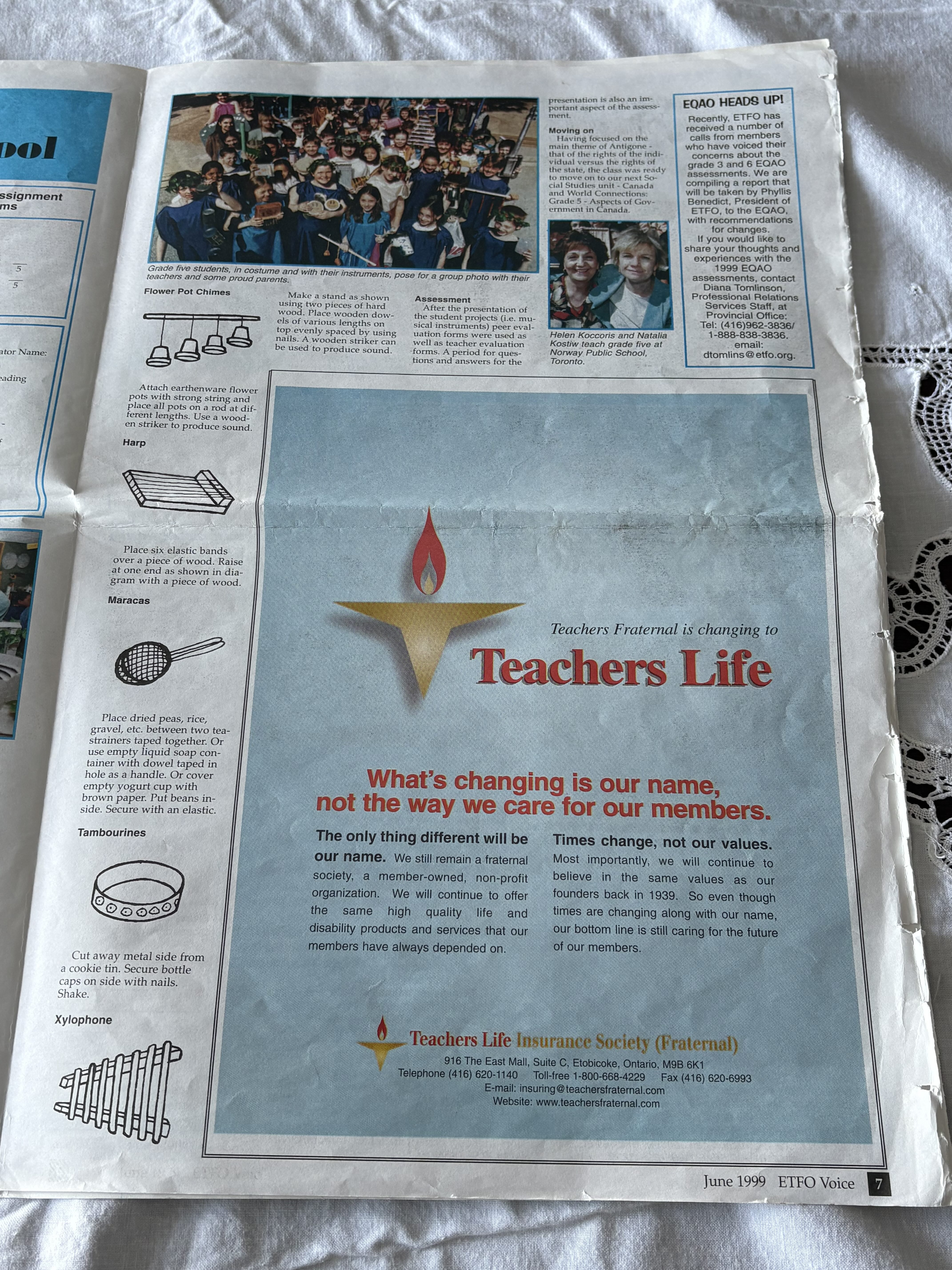 Newspaper article about Helen's student's version of Antigone, June 1999