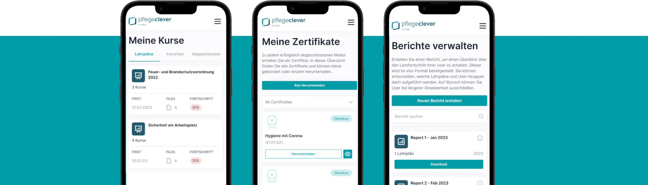 Three App UI screens