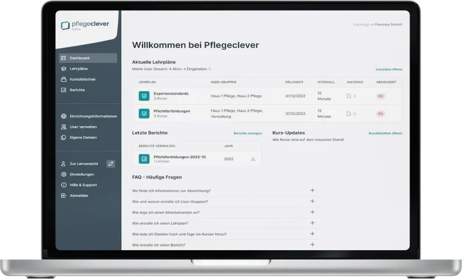 Laptop UI dashboard screen