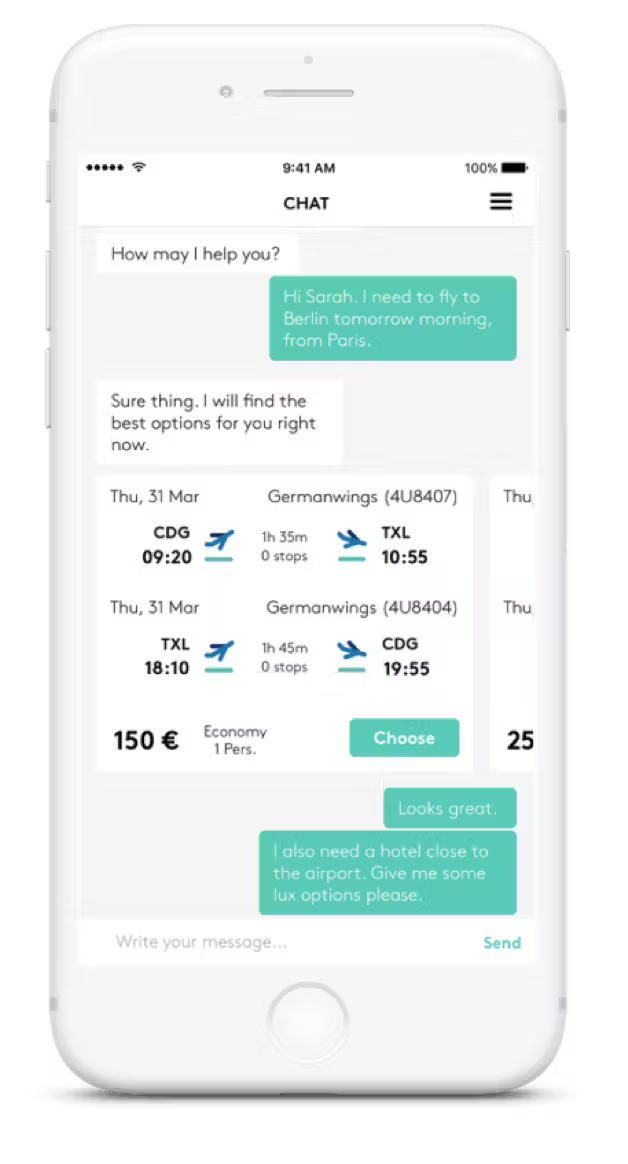 Voya Mobile APP UI screen