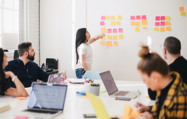 Group of people in a conference room