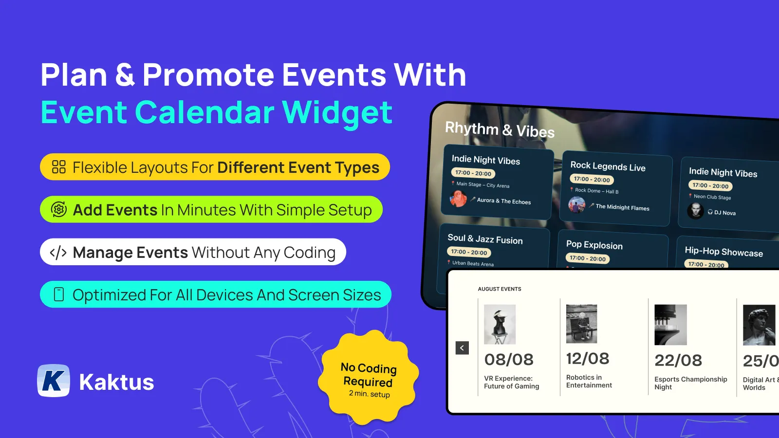 Event Calendar main banner
