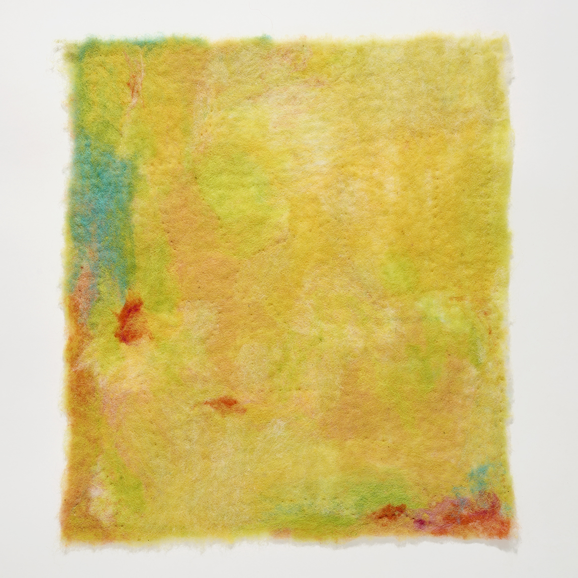 A woman's window, painting with wool fibre, 2025