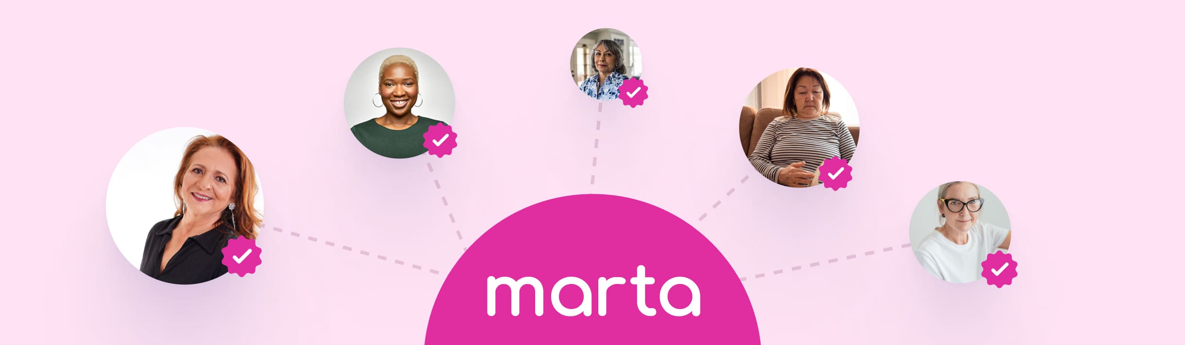 an image showing the marta platform connecting caregivers