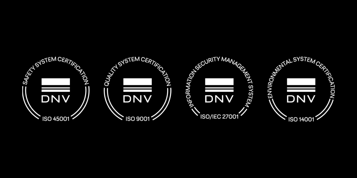 Digitalist är certifierade inom kvalitet (ISO 9001), Miljö (ISO 14001), informationssäkerhet (ISO/IEC 27001) och arbetsmiljö (ISO 45001).
