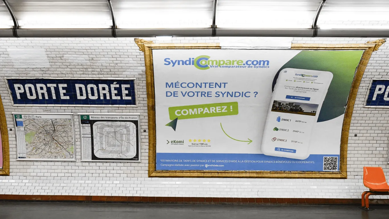 Campagne Syndicompare dans le métro
