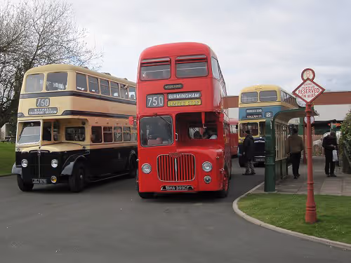 Two buses at Wythall Transport Museum