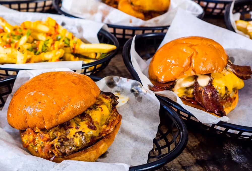 Burgers from the Meat shack.