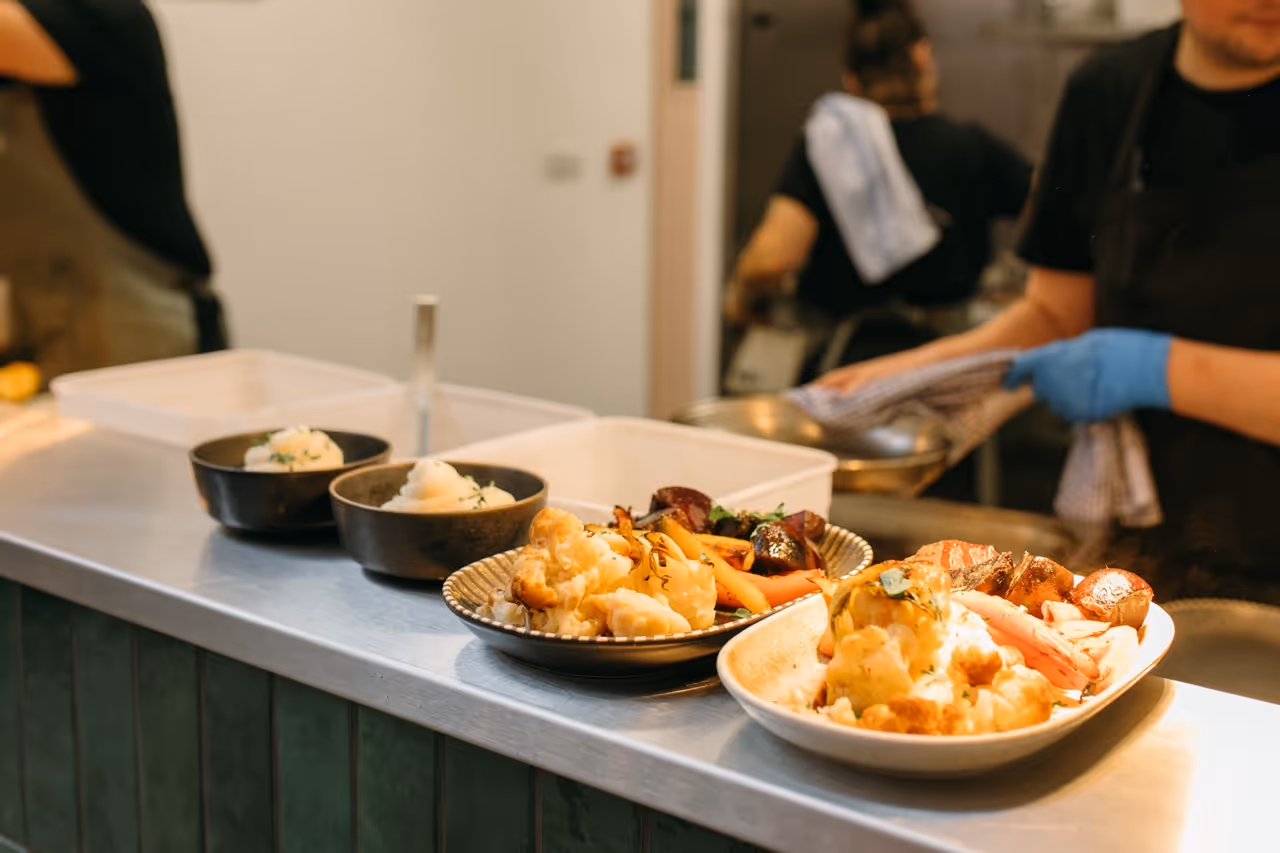 Food on the counter at Lovelife Birmingham Digbeth
