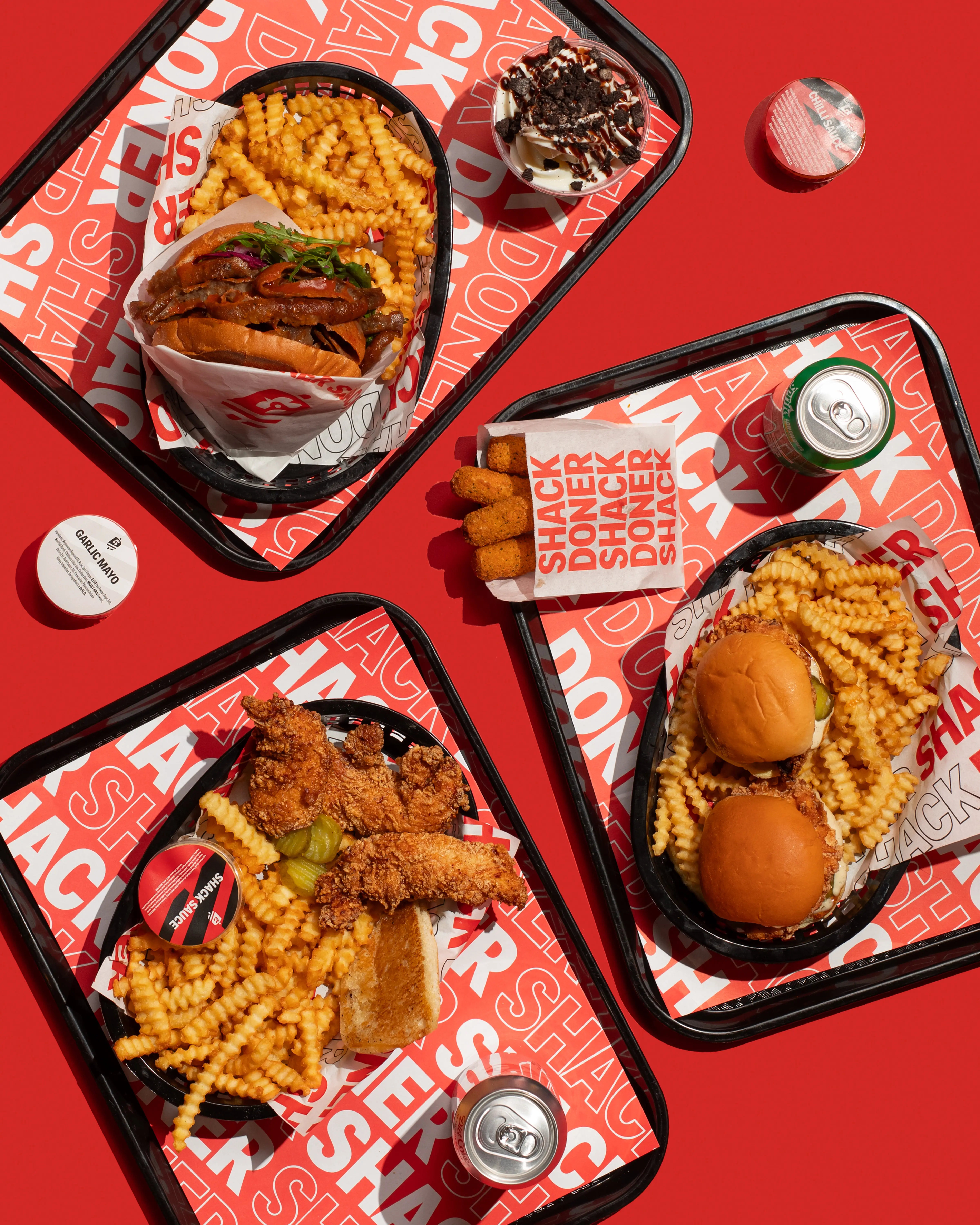 Some delicious dishes from the Doner Shack menu