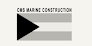 CMS Marine Construction black triangle logo on left with text CMS MARINE CONSTRUCTION in black and gray horizontal bars on right.