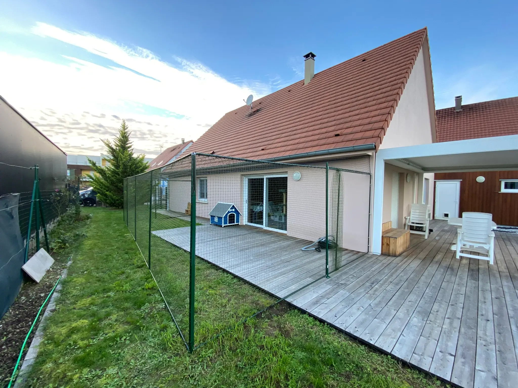 Catio de jardin permettant au chat de profiter de l’extérieur en sécurité