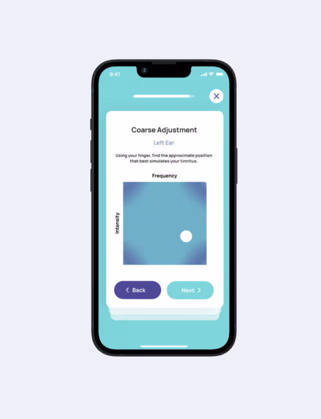 Smartphone over a white background showing an app screen.
