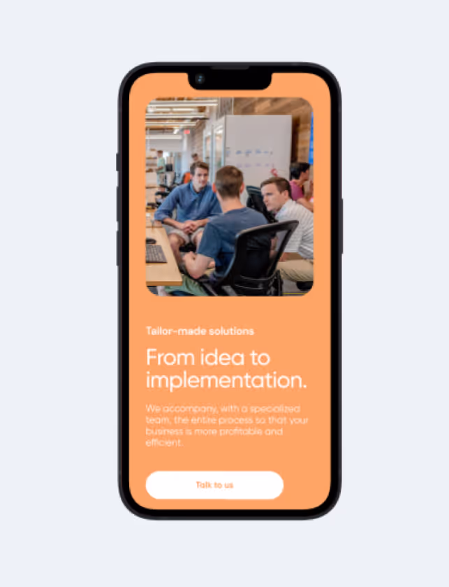 Smartphone with Evollu app.