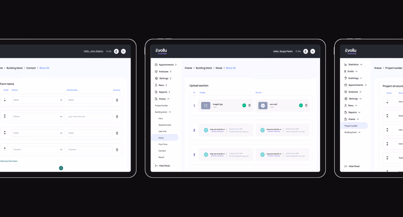 Evollu website preview.