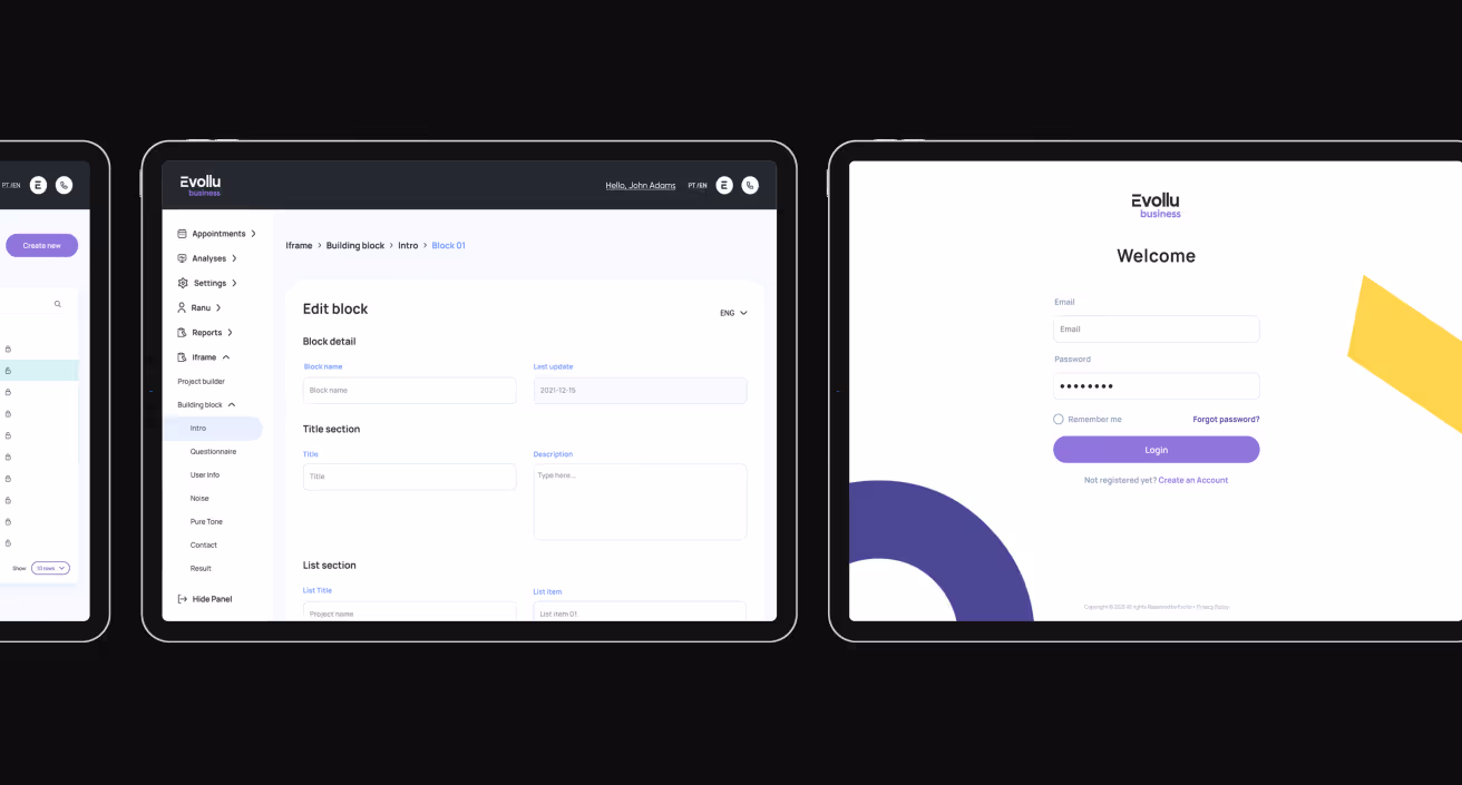 Evollu website preview.