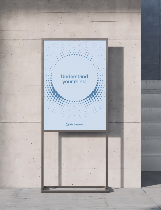 MindCompass outdoor billboard.