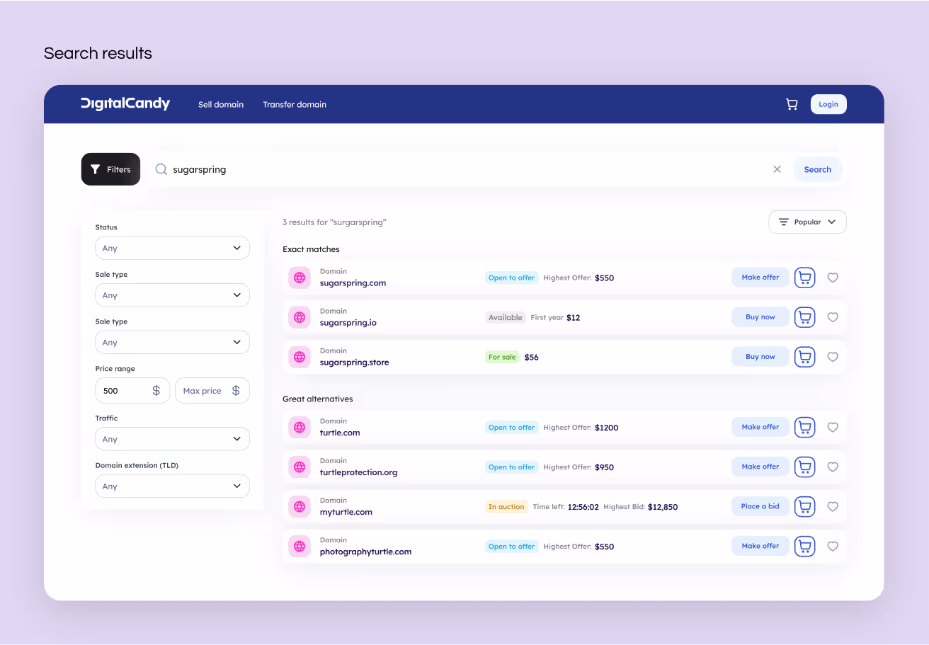 Digital Candy app dashboard view.