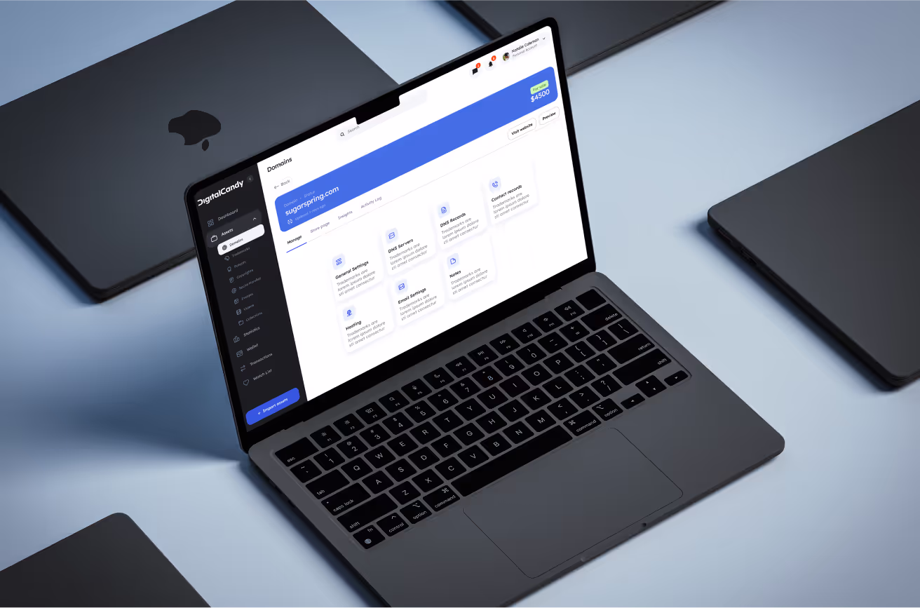 Laptop displaying Digital Candy dashboard.