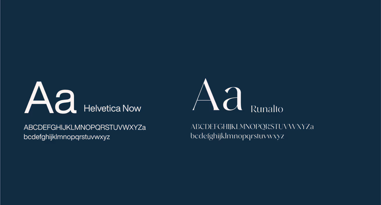 a set of three different type of font