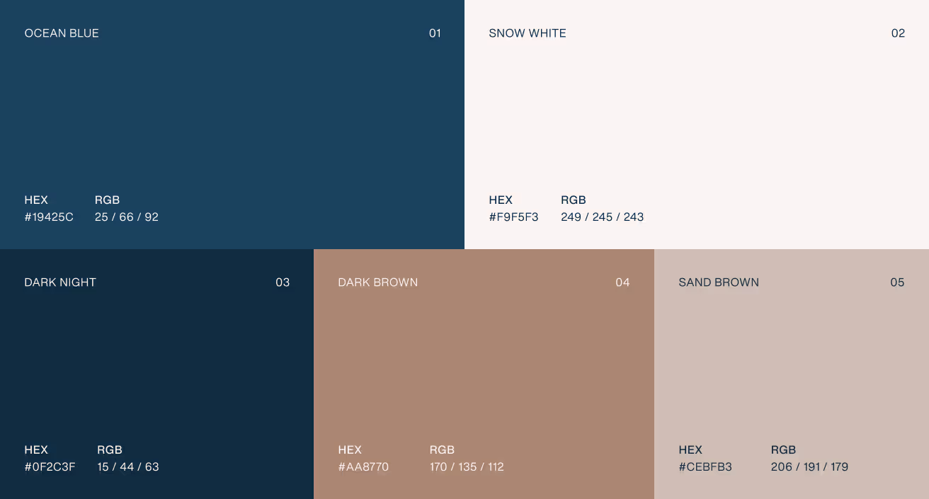a set of four different colors of paper