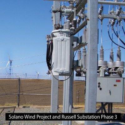 IEC provided preliminary project engineering and helped developing a new substation for Phase 3 of the Solano Wind Project for SMUD.