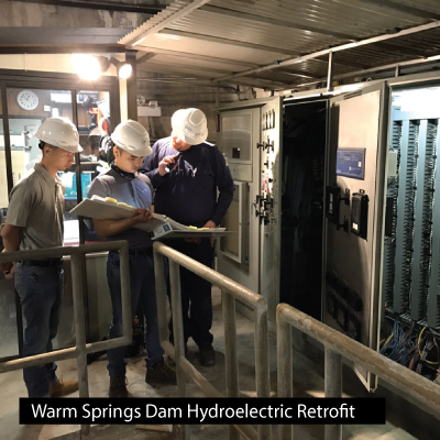 The Sonoma County Water Agency’s (SCWA) hired IEC to engineer and design the Warm Springs Dam Hydroelectric Plant located in Lake Sonoma, California.