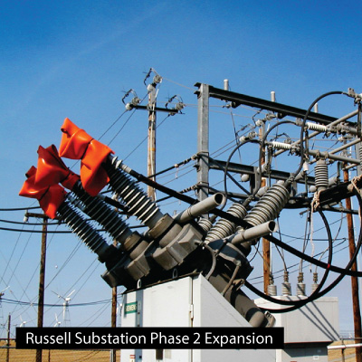 IEC designed the 100MVA expansion of the existing Russell Substation as part of Phase II of the Solano Wind Farm.