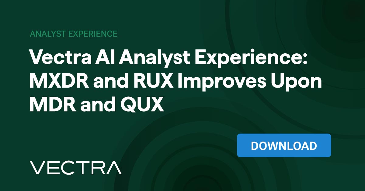 Vectra Rux MXDR Analyst Experience: RUX vs QUX Overview