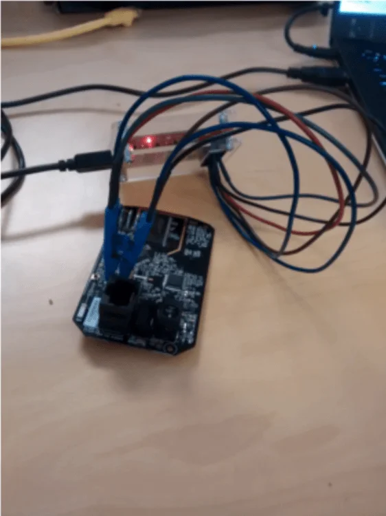 Foto des eingesteckten Chips der Webkamera