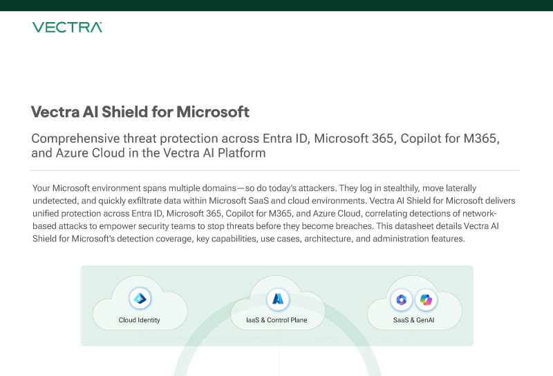 Vectra AI Shield for Microsoft