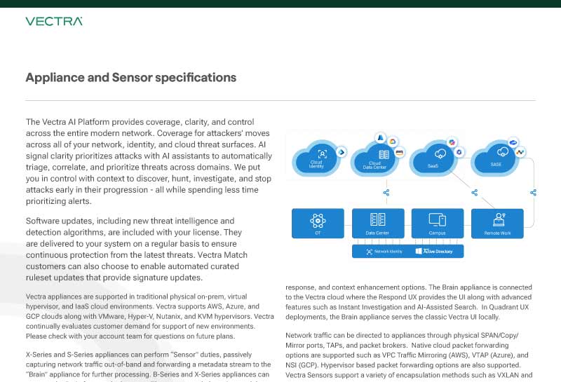 Especificaciones de aparatos y sensores
