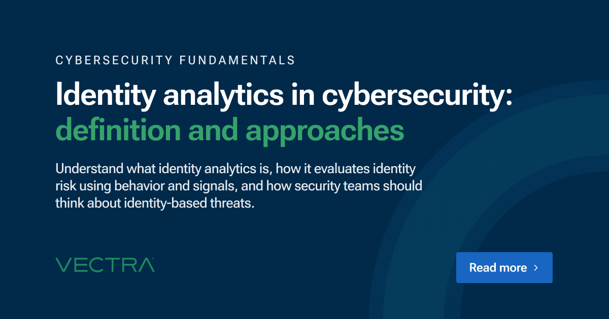 Identity analytics in cybersecurity: Definition and approaches