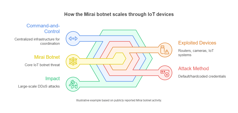 Wie sich das Mirai-Botnetz über IoT-Geräte ausbreitet