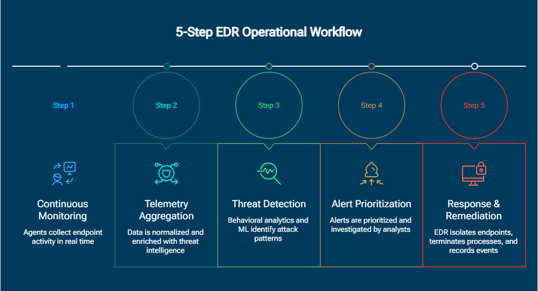 The EDR workflow process