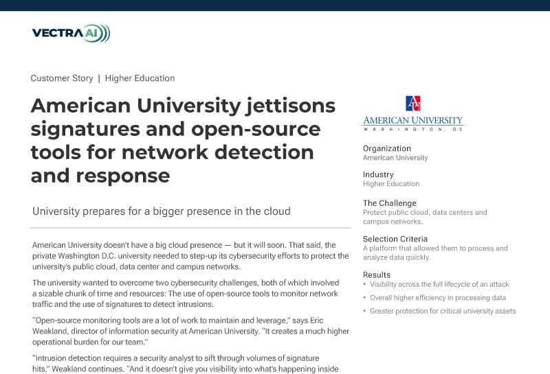 アメリカン大学、ネットワークの検知とレスポンスのためのオープンソースツールを削除