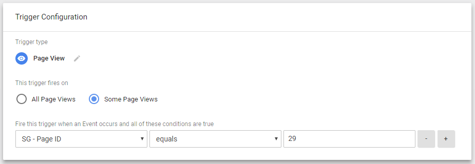 trigger configuration in google tag manager