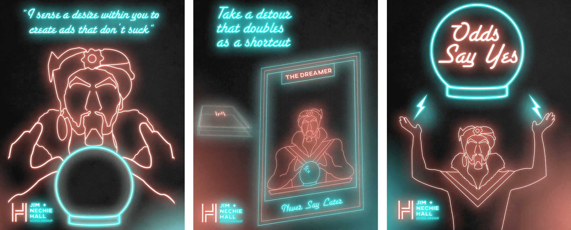 Jim & Nechie Hall Scholarship Neon Social Images