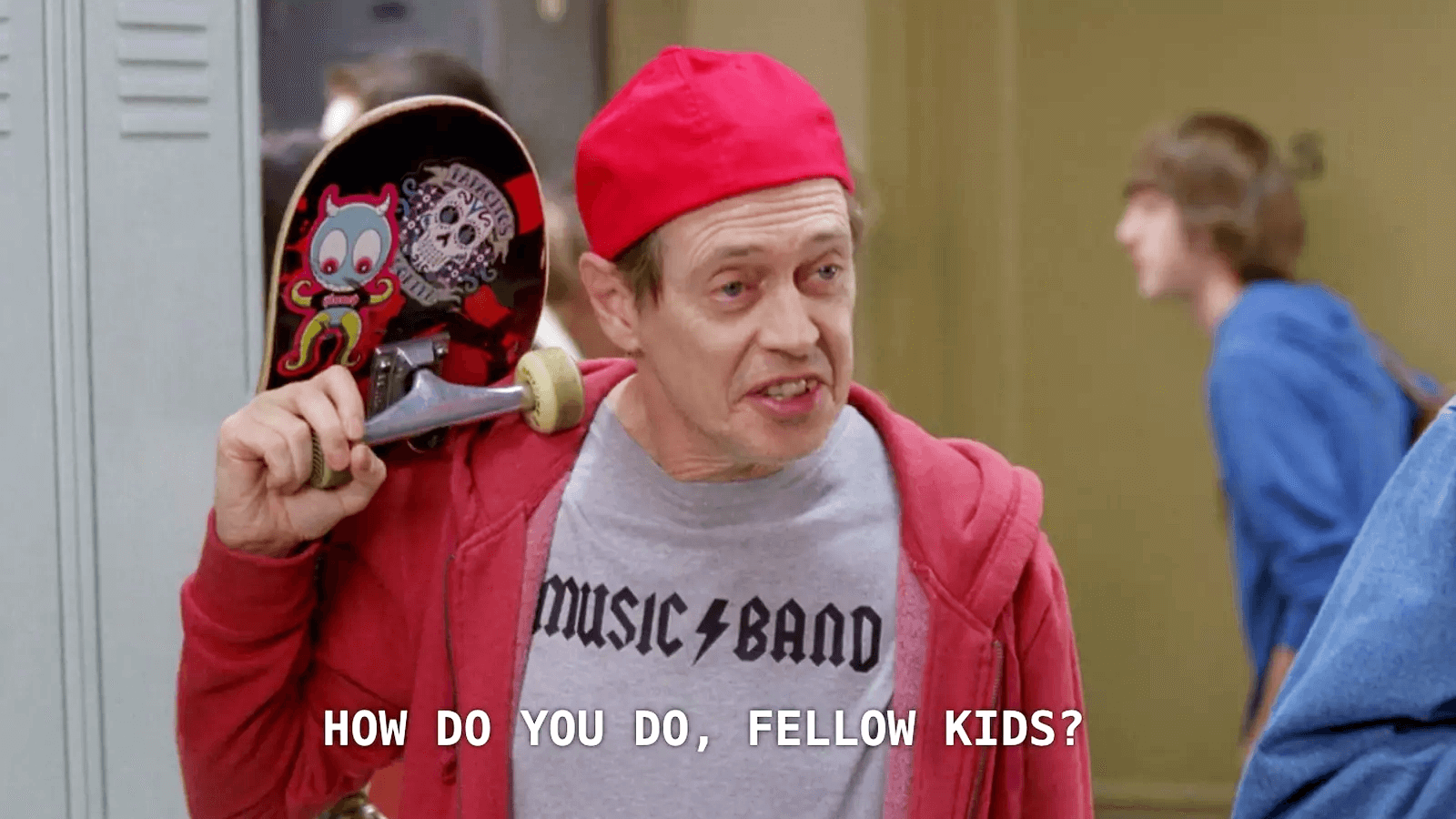 Steve Buscemi with Skateboard