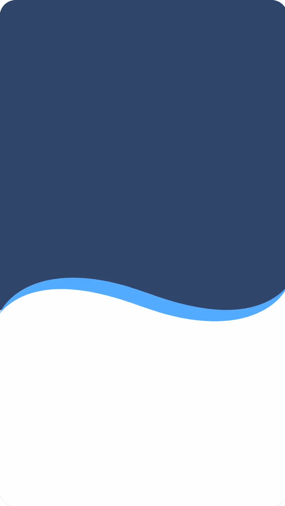 Abstract background with a dark blue upper section and a curved light blue wave transitioning to white below.