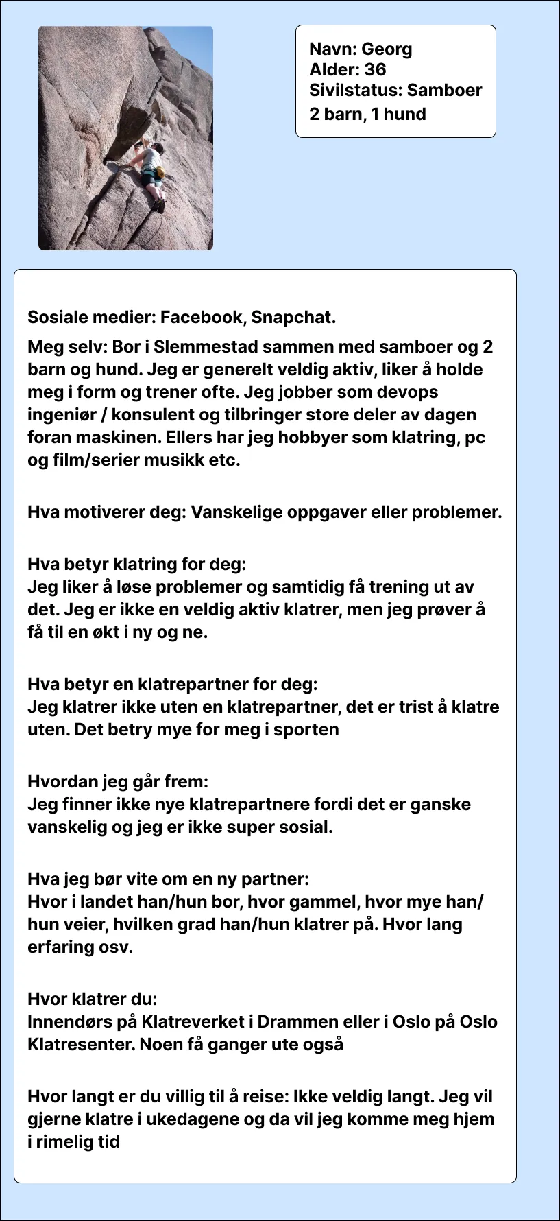 Personas intervju Georg