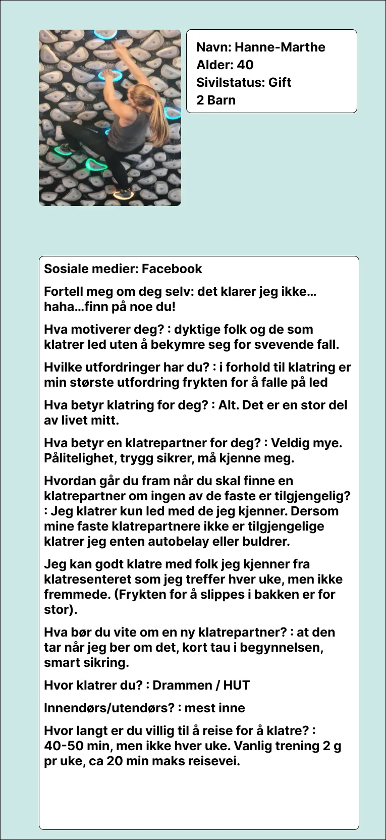 Personas intervju Hanne-Marthe
