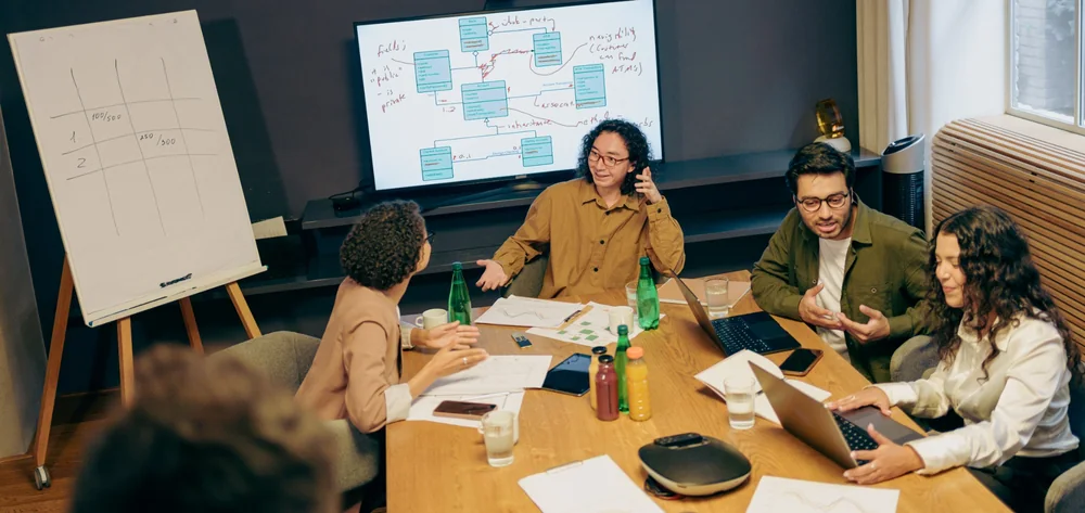 Project team collaborating in a workshop