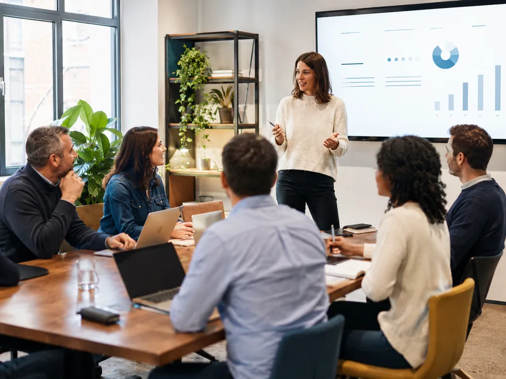 Private group training session with a trainer and workplace learners