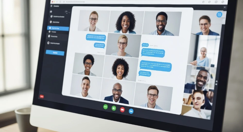 A photo of a meeting taking place in Microsoft Teams
