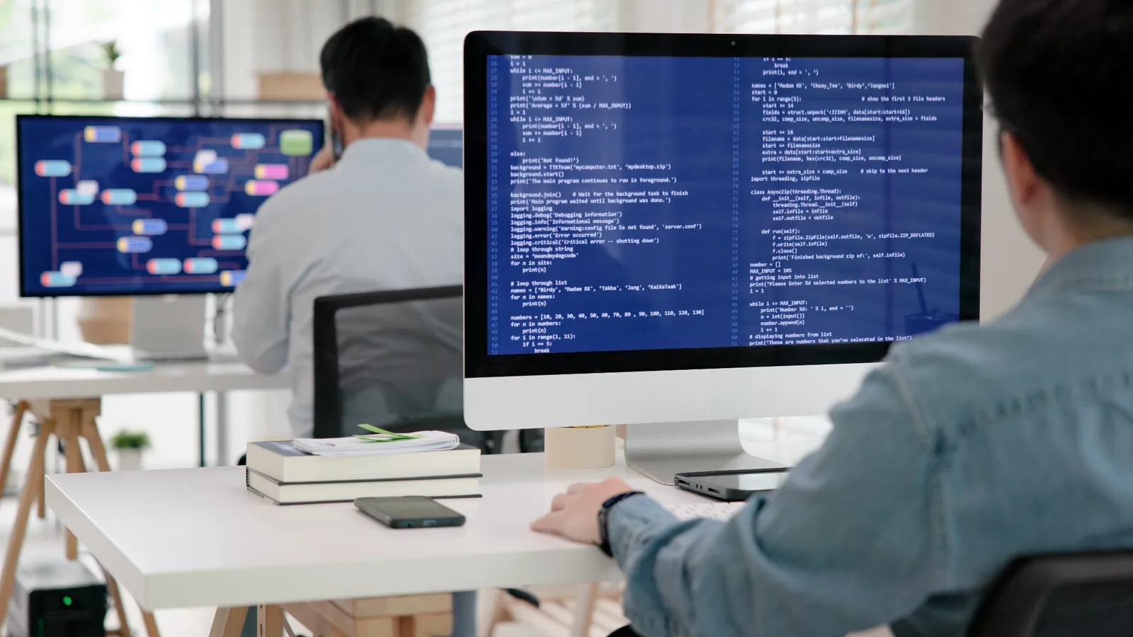 Professionals working with artificial intelligence and machine learning tools