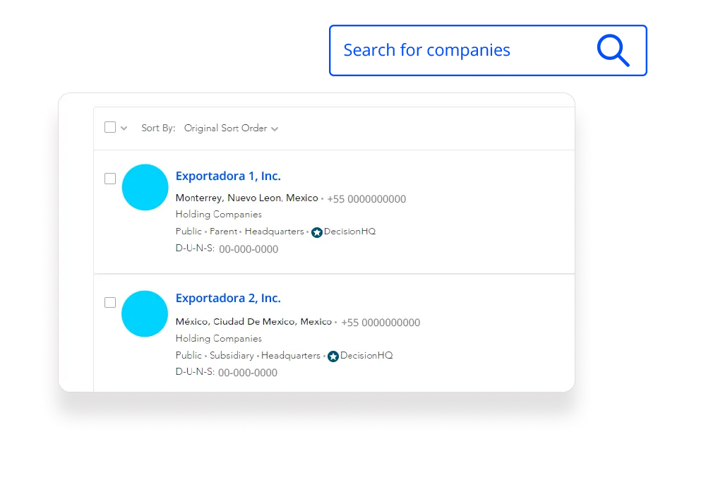 Imagem da plataforma D&B Hoovers, mostrando a eficiente ferramenta pesquisa por empresas.