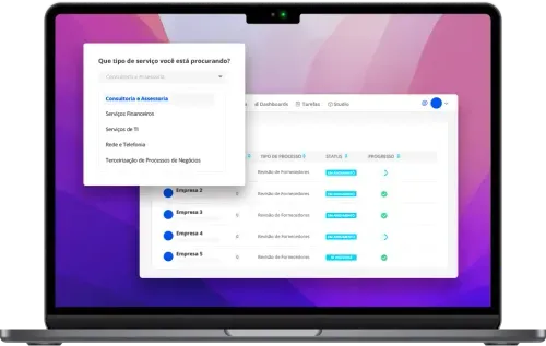 Imagem do dashboard do Supplier+, mostrando o campo de pesquisa da plataforma.