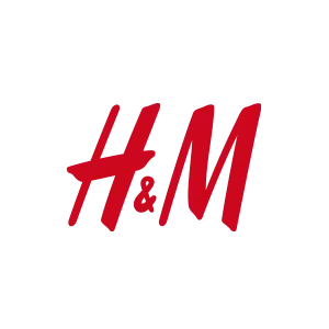Logo da empresa H&M.